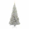 vidaXL Christmas Tree with 300 LEDs with Stand Silver 210 cm PET