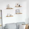 vidaXL Wall Shelf with Shelf 4 pcs Beige 40 x 9 x 3 cm Engineered Wood