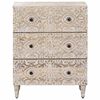 vidaXL Storage Sideboard White 60 x 33.5 x 75 cm Solid Mango Wood