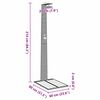 vidaXL Garden Shower Grey 60 x 80 x 214 cm Poly rattan