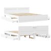 vidaXL Bed Frame with Headboard without Mattress White 200x200 cm
