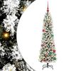 vidaXL Artificial Christmas Tree with 150 LEDs with Stand White 150 cm