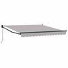 vidaXL Retractable Awning Manual Light Grey 350 x 250 cm