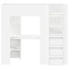 vidaXL Loft Bed Frame with Desk White 75 x 190 cm Engineered Wood