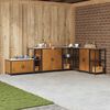 vidaXL Kitchen Storage with Shelf Rusty 30 x 50 x 92 cm Steel
