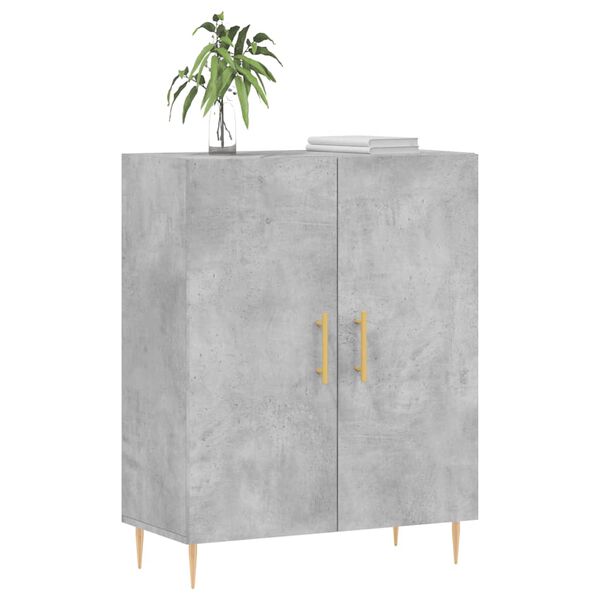 vidaXL Sideboard Concrete Grey 69.5x34x90 cm Engineered Wood