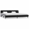 vidaXL Bed Frame with Headboard Black 160 x 200 cm Faux Leather