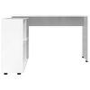 vidaXL Corner Desk High Gloss White Engineered Wood