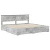 vidaXL Bed Frame Concrete Grey 200 x 200 cm Engineered Wood