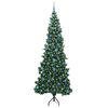 vidaXL Corner Artificial Christmas Tree Green 240 cm PVC and Metal