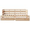 vidaXL Daybed with Trundle and Drawers without Mattress 90x190 cm Single