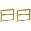 vidaXL Armrests Module 2 pcs White 78.5 x 10 x 61 cm Solid Acacia Wood