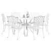 vidaXL Garden Dining Set 7 pcs White Aluminium