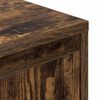 vidaXL Bedside Cabinet with LED Lights&nbsp;Smoked Oak 38x34x65 cm