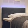vidaXL LED Headboard with LED Strip Lights Manual Grey 80 cm Polyester