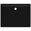 vidaXL Rectangular ABS Shower Base Tray Black 80x100 cm