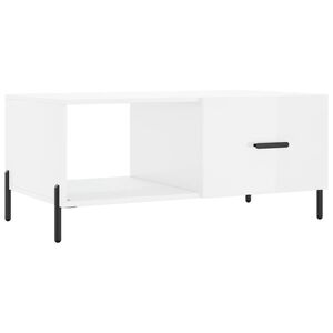 vidaXL Coffee Table High Gloss White 90x50x40 cm Engineered Wood