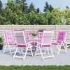 vidaXL Garden Highback Chair Cushions 6 pcs Pink 120x50x7 cm Fabric