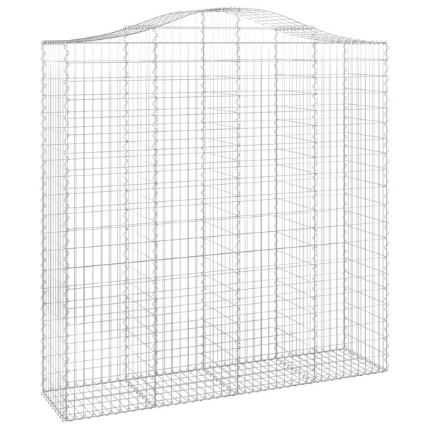 vidaXL Arched Gabion Baskets 6 pcs 200x50x200/220 cm Galvanised Iron