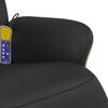 vidaXL Massage Recliner Chair with Footrest Black Faux Leather