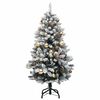 vidaXL Artificial Hinged Christmas Tree 150 LEDs & Ball Set 150 cm