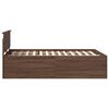 vidaXL Bed Frame with Headboard Brown Oak 150 x 200 cm Engineered Wood