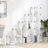vidaXL Storage Cube Organiser with 15 Cubes Transparent PP