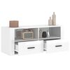 vidaXL TV Cabinet High Gloss White 100x35x40 cm Engineered Wood