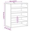 vidaXL Shoe Cabinet Old Wood 60x35x70 cm Engineered Wood