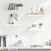 vidaXL Floating Wall Shelves 4 pcs High Gloss White 50x23x3.8 cm MDF
