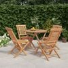 vidaXL 5 Piece Garden Dining Set Solid Wood Teak