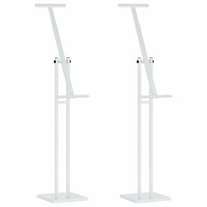 vidaXL Trade Show Displays 2 pcs White 26.5 x 26.5 x 150 cm Steel