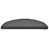 vidaXL Stair Mats 30 pcs 56x17x3 cm Dark Grey Half Round