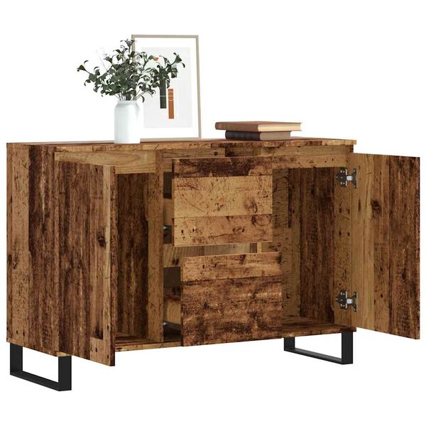 vidaXL Sideboard Old Wood 101.5x35x70 cm Engineered Wood