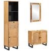 vidaXL Bathroom Sets 3 pcs Natural Solid Mango Wood