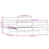 vidaXL Metal Bed Frame without Mattress Smoked Oak 193x203 cm