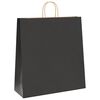 vidaXL Paper Bags 250 pcs with Handles Black 45x17x48 cm