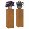 vidaXL Plant Stand 2 pcs Rusty 24 x 24 x 75 cm Weathering Steel