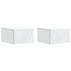 vidaXL Wall-Mounted Bedside Cabinet 2 pcs White 49 x 34.5 x 20 cm