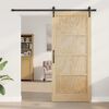 vidaXL Sliding Door ORKDAL Natural and Black 93 x 211 cm