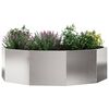 vidaXL Planter Silver 120 x 120 x 35 cm Stainless Steel