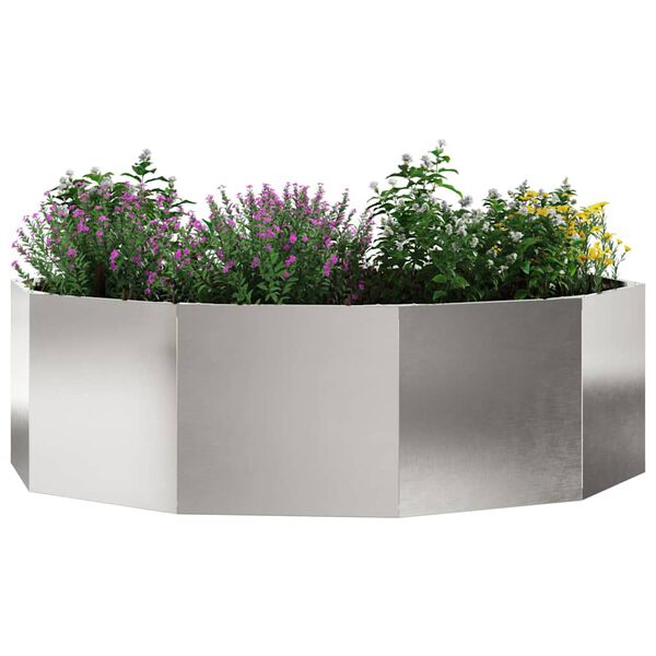 vidaXL Planter Silver 120 x 120 x 35 cm Stainless Steel