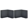 vidaXL Retaining Wall 2 pcs 50 x 50 x 30 cm Steel Anthracite