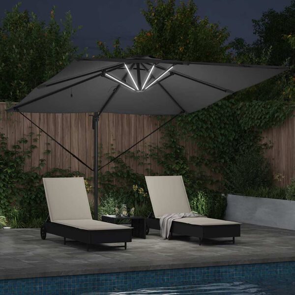vidaXL Umbrella Anthracite 284 x 286x 270 cm Polyester and Aluminium