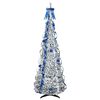 vidaXL Artificial Christmas Tree with 200 LEDs White 210 cm PVC