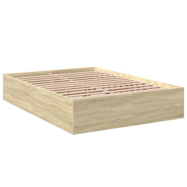 vidaXL Bed Frame without Mattress Sonoma Oak 140x200 cm