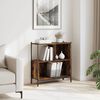 vidaXL Bookcase Smoked Oak 72x28x77.5 cm Engineered Wood