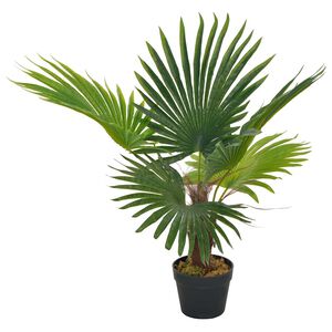 vidaXL Artificial Plant | Green and brown | Plastic and wood | Medium