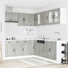 vidaXL 11 Piece Kitchen Cabinet Set Lucca Grey Sonoma Engineered Wood