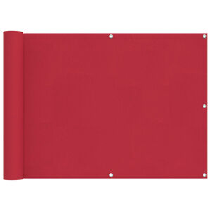 vidaXL Balcony Screen Red 75 x 200 cm PU coated oxford alu